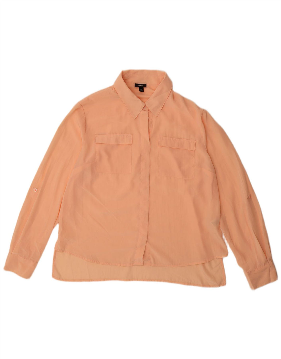 Blusa feminina Mossimo UK 16 grande poliéster laranja