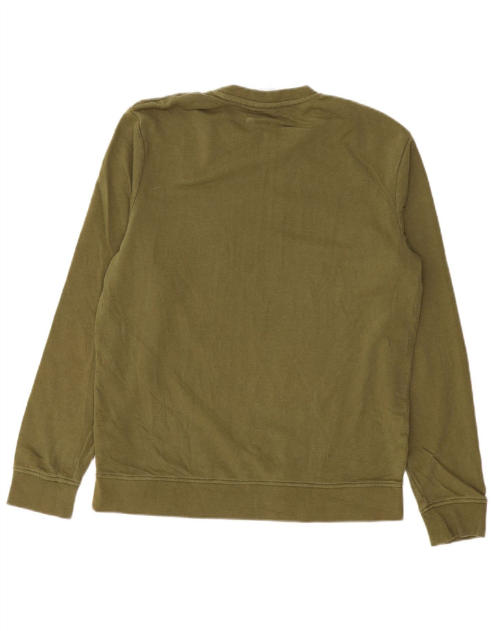 Diadora Mens Graphic Moletom Jumper Pequeno Algodão Cáqui