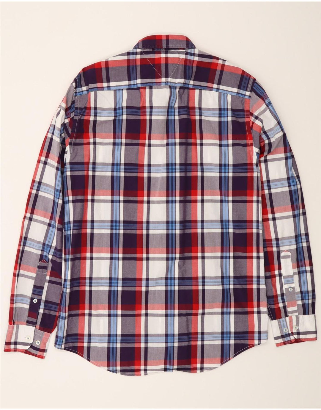Camisa masculina Tommy Hilfiger New York Fit média de algodão xadrez multicolorido