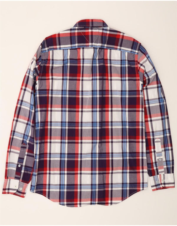 Camisa masculina Tommy Hilfiger New York Fit média de algodão xadrez multicolorido