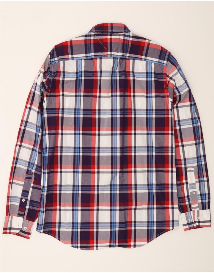 Camisa masculina Tommy Hilfiger New York Fit média de algodão xadrez multicolorido