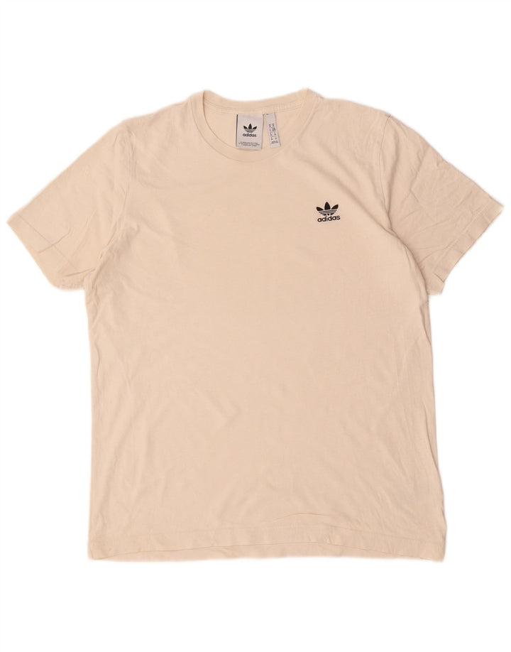 Adidas Mens Camiseta Top Médio Off White Algodão