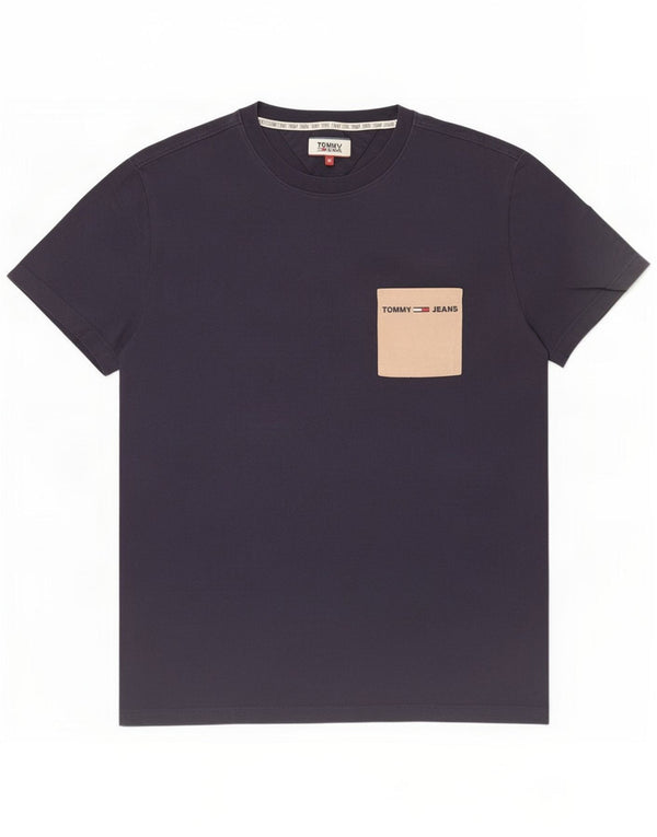 Tommy Hilfiger Mens T-Shirt Top Medium Navy Blue Cotton
