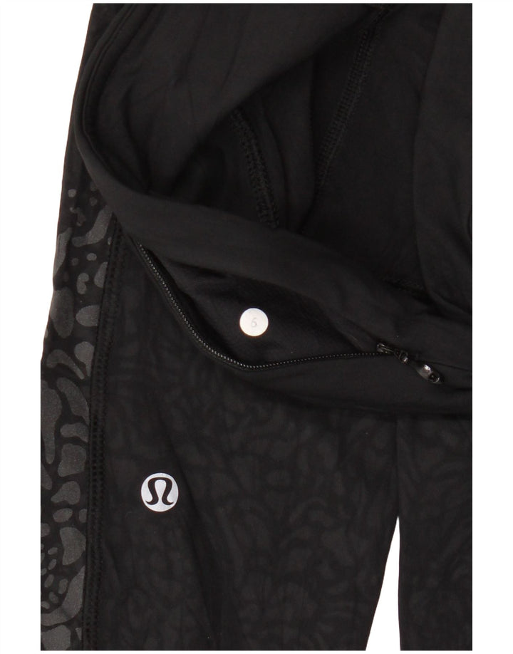 Lululemon Leggings feminino US 6 médio preto com estampa animal