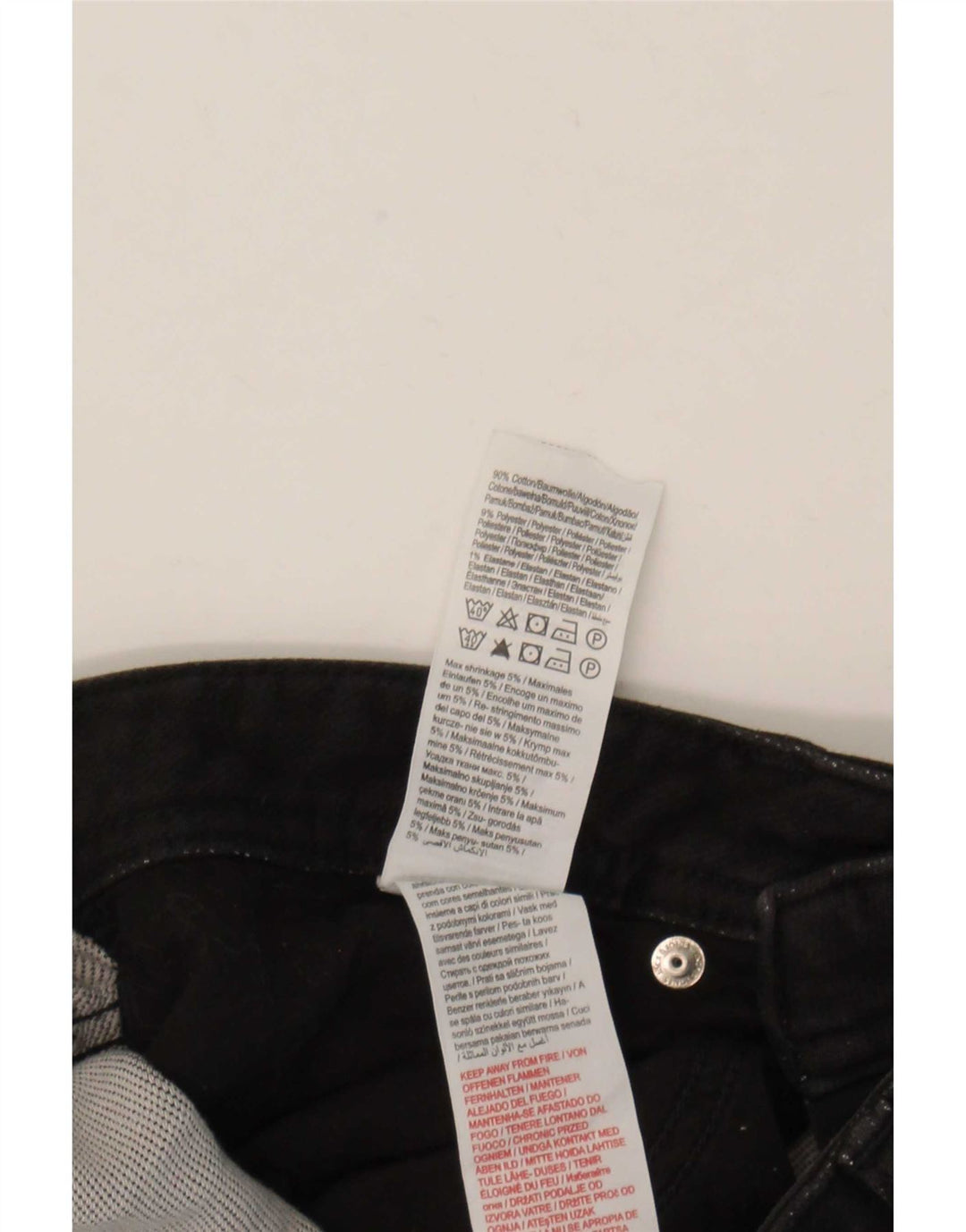 Jack & Jones Masculino GLENN Slim Jeans W32 L34 Algodão Preto