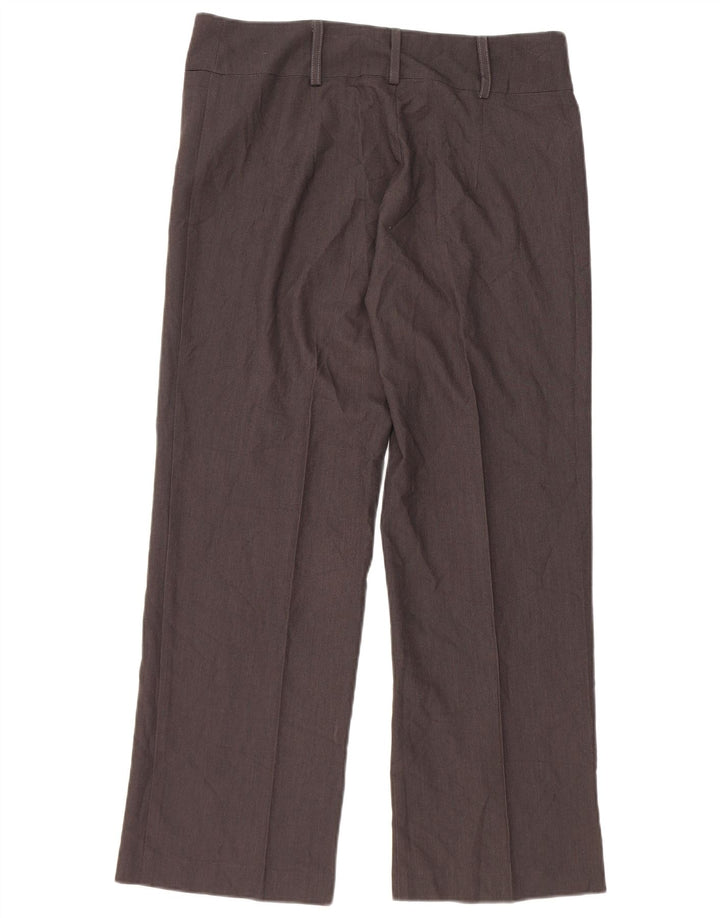 Calça feminina casual reta Essential US 12 grande W32 L28 cinza