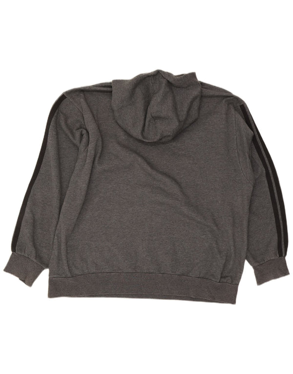 Adidas Mens Hoodie Jumper 3XL Cinza Algodão