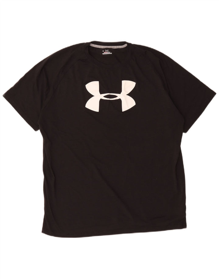 Camiseta masculina Under Armour Heat Gear Graphic grande poliéster preto