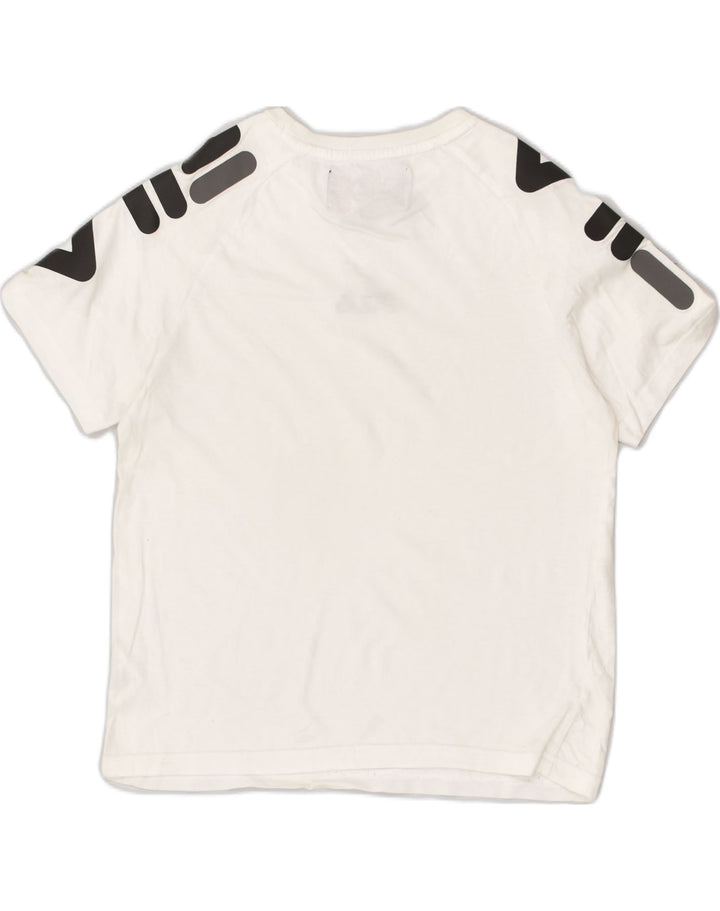 FILA Boys Graphic T-Shirt Top 10-11 Years White Cotton | Vintage Fila | Thrift | Second-Hand Fila | Used Clothing | Messina Hembry 
