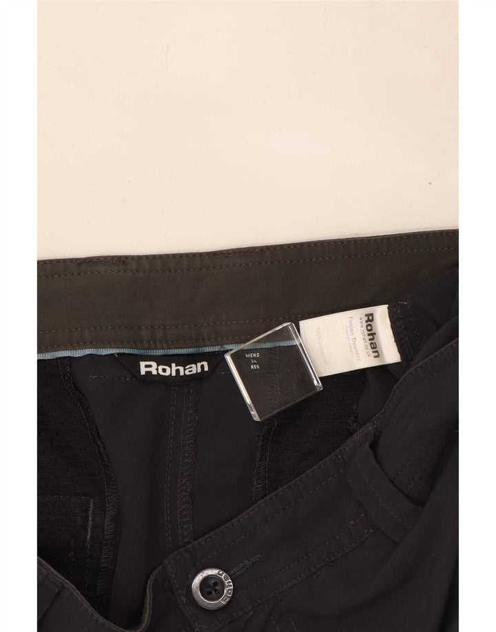 Calça chino reta masculina Rohan W34 L31 cinza poliamida