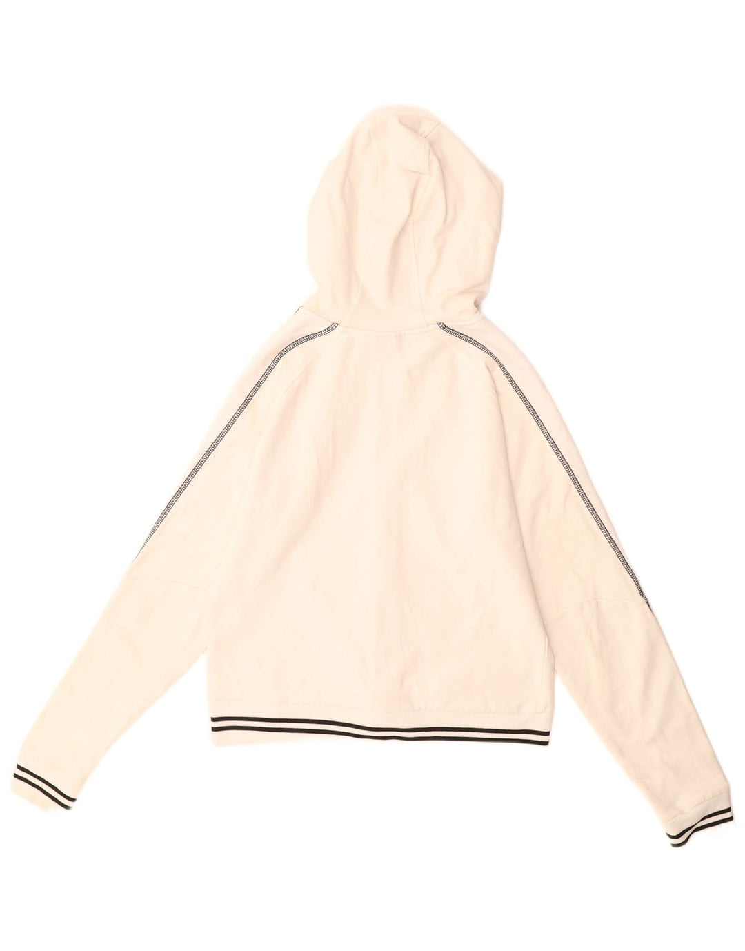 Suéter Puma Feminino Crop Zip Hoodie UK 12 Médio Branco