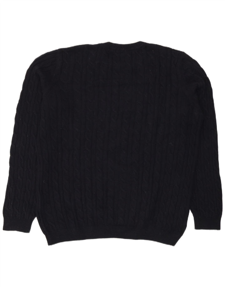 Suéter masculino Timberland com gola redonda 2XL lã de cordeiro azul marinho