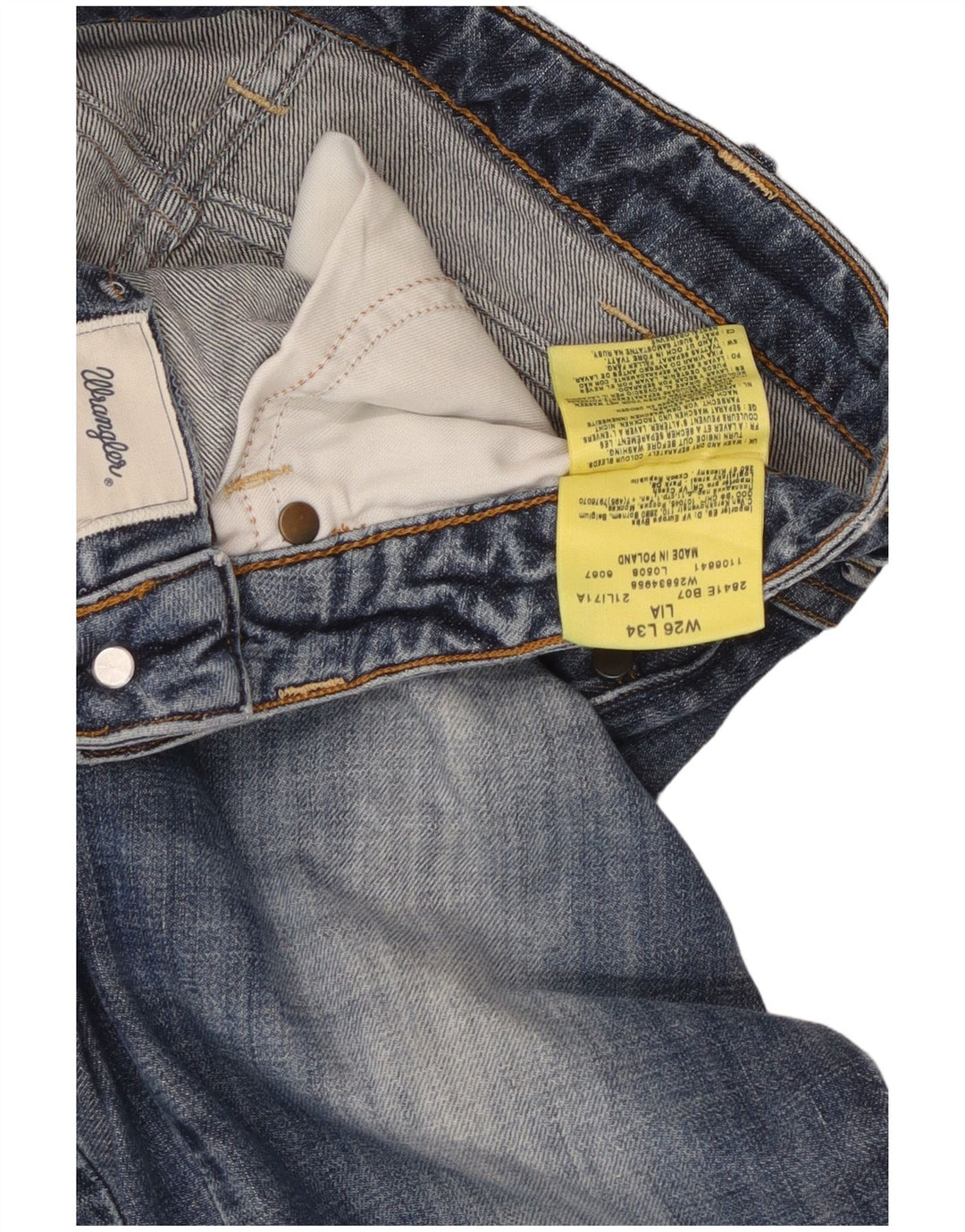 Wrangler feminino Lia Straight Jeans W26 L34 azul algodão
