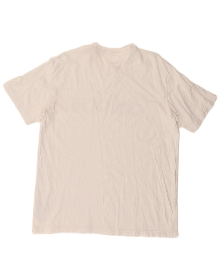 ADIDAS Mens Graphic T-Shirt Top Grande Algodão Branco