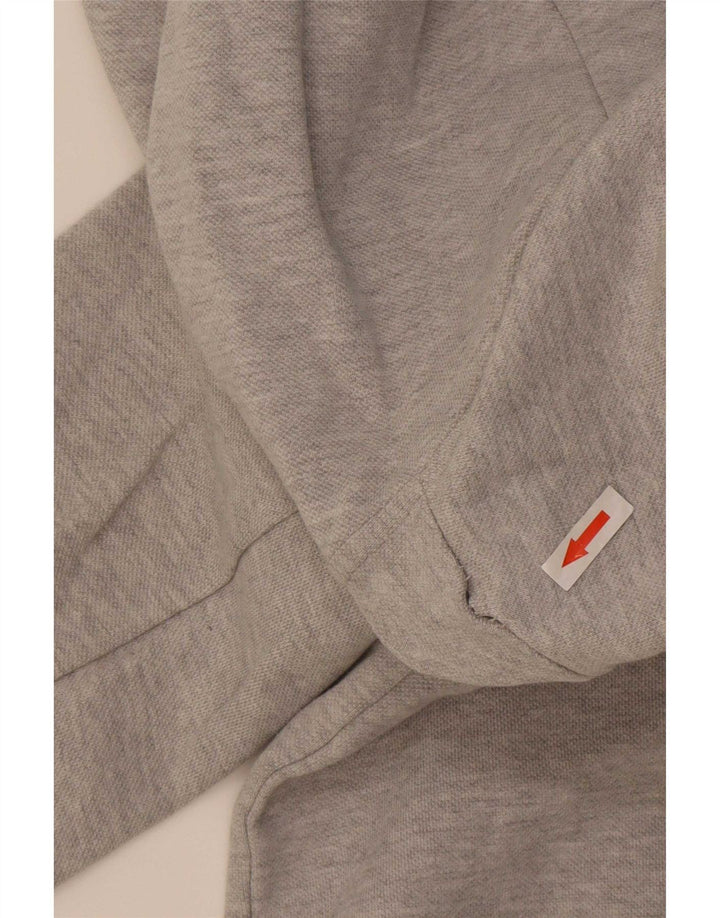 Suéter masculino Zara com capuz e zíper pequeno cinza manchado