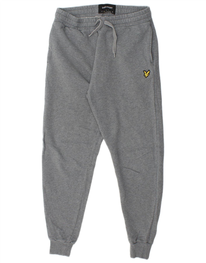 Calça esportiva masculina Lyle & Scott, joggers, algodão cinza pequeno