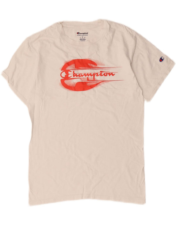 Champion Mens Graphic T-Shirt Top Small White
