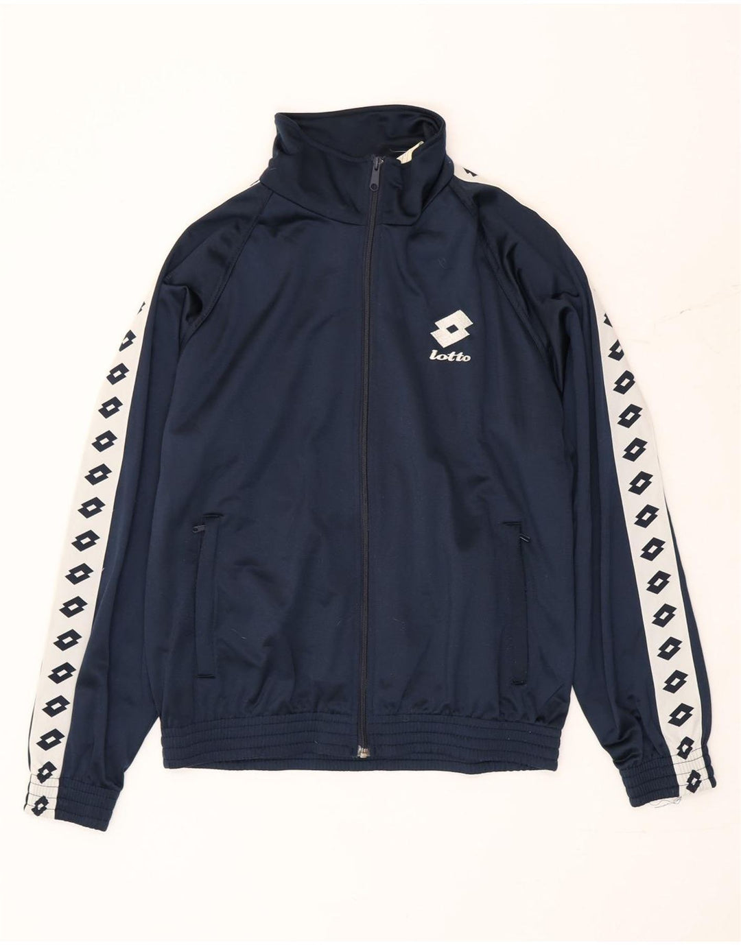 Lotto masculino gráfico agasalho jaqueta grande bloco colorido azul marinho