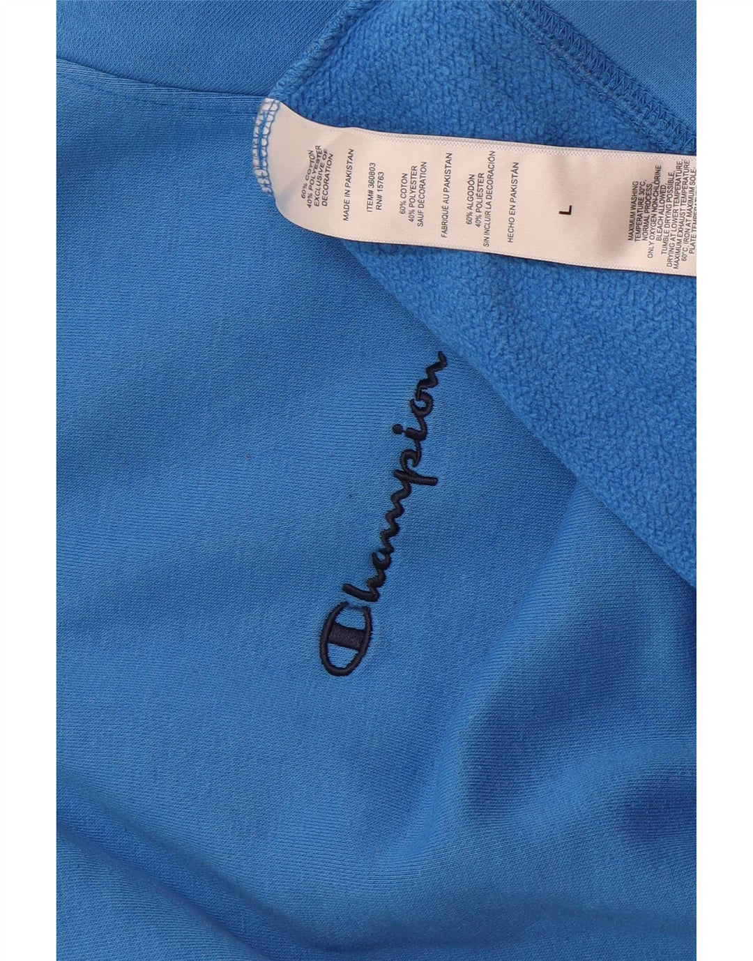 CHAMPION moletom masculino jumper grande algodão azul