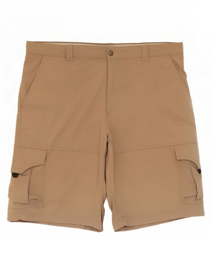 Columbia Mens Cargo Shorts W36 Grande Marrom Nylon
