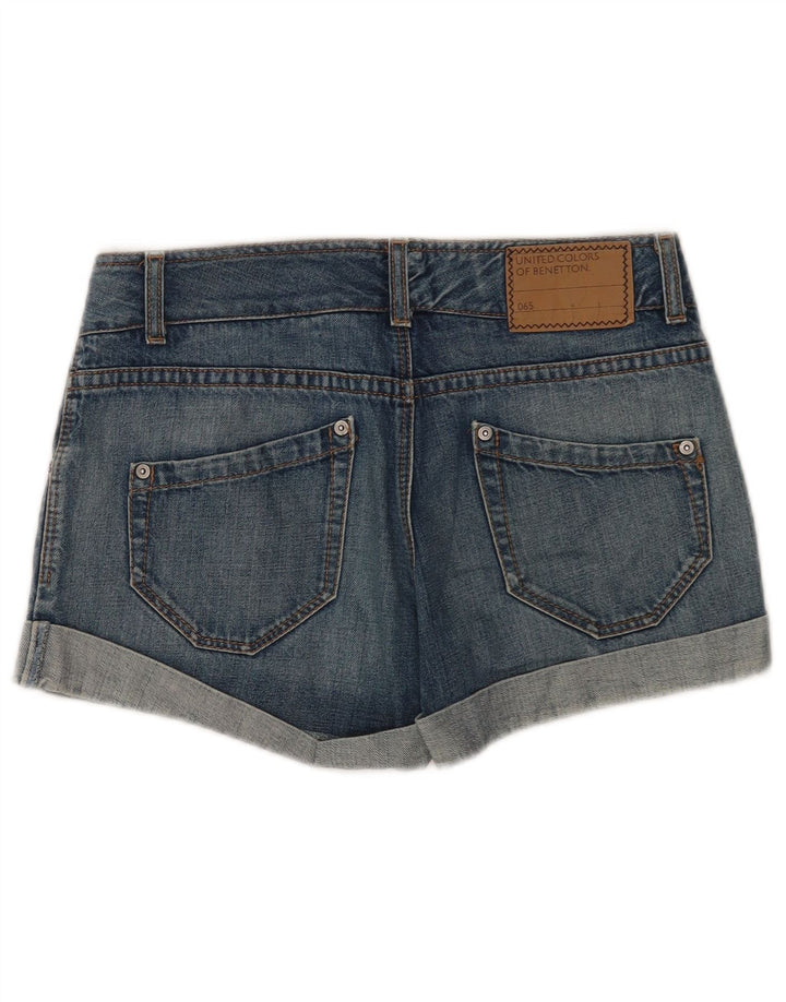 Shorts jeans feminino BENETTON W30 azul médio
