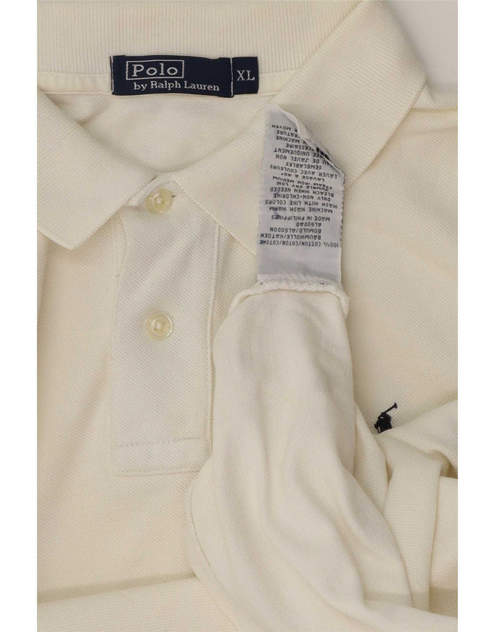 Polo Ralph Lauren Camisa masculina XL algodão branco