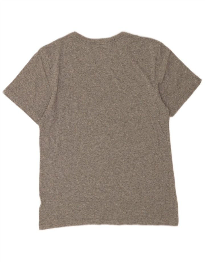 Camiseta Nike masculina gráfica top pequeno cinza manchado