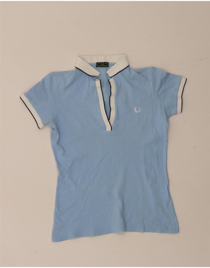 Camisa polo feminina Fred Perry médio azul algodão esportivo