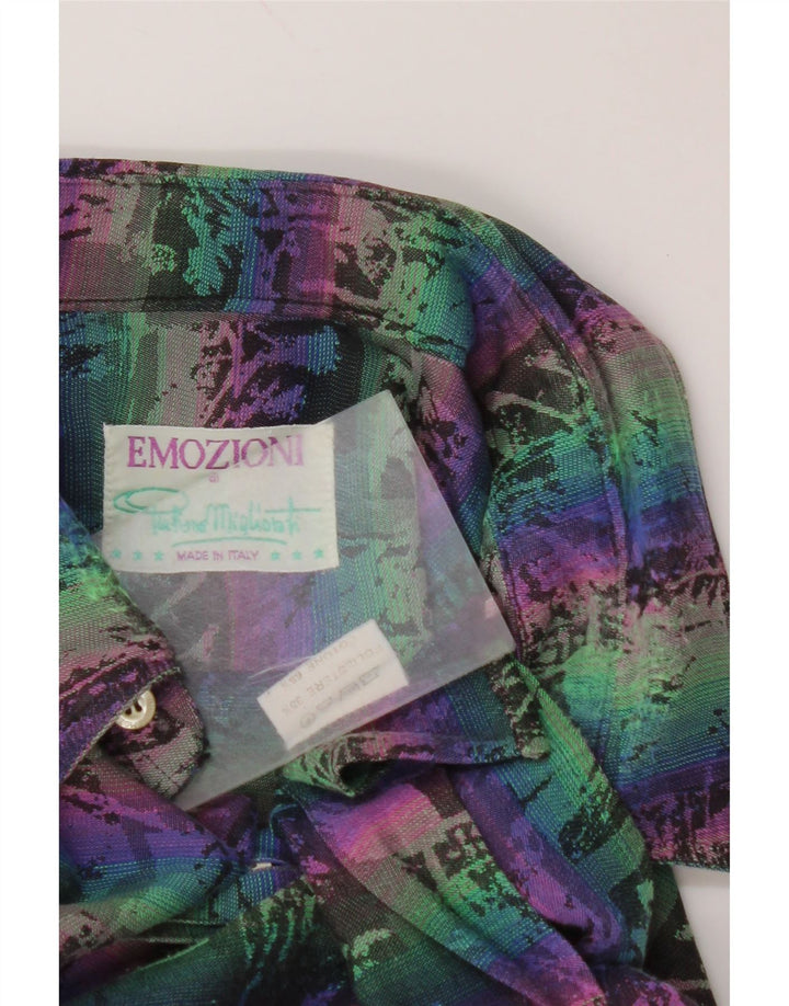 EMOZIONI Camiseta masculina abstrata padrão grande algodão multicolorido