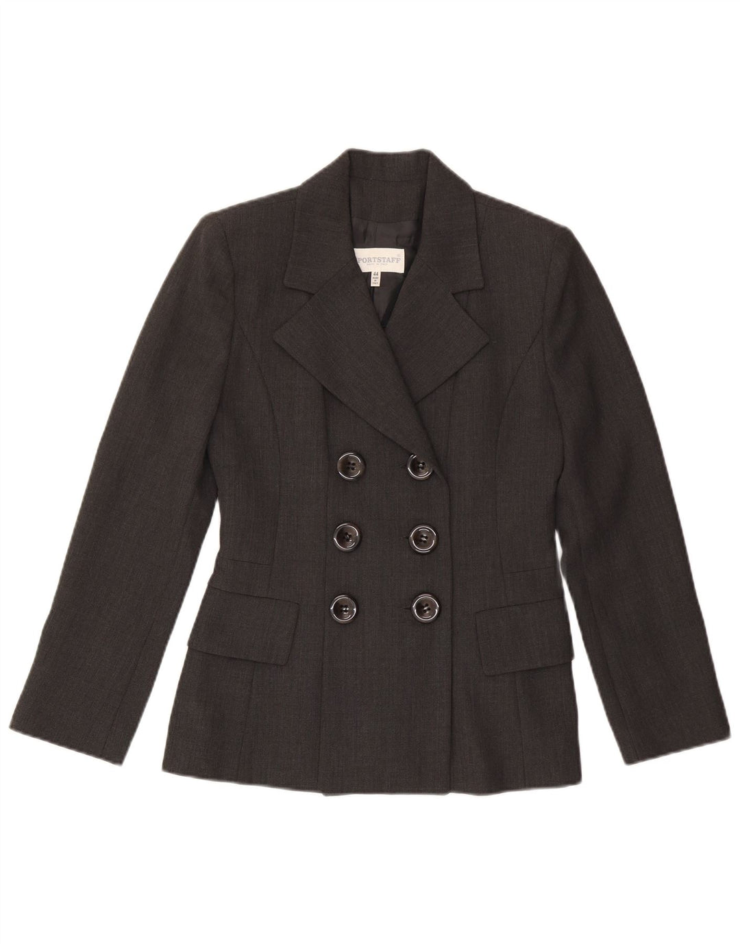 Jaqueta blazer feminina SPORTSTAFF com peito duplo IT 44 lã cinza médio