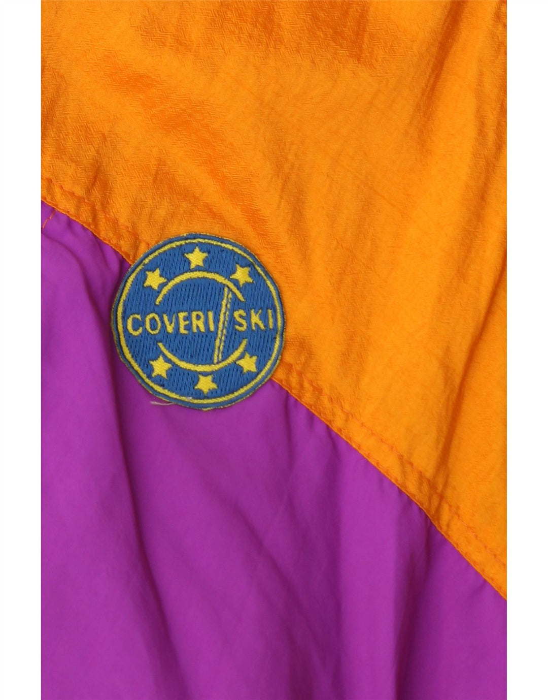 Macacão de esqui masculino Coveri grande bloco colorido laranja