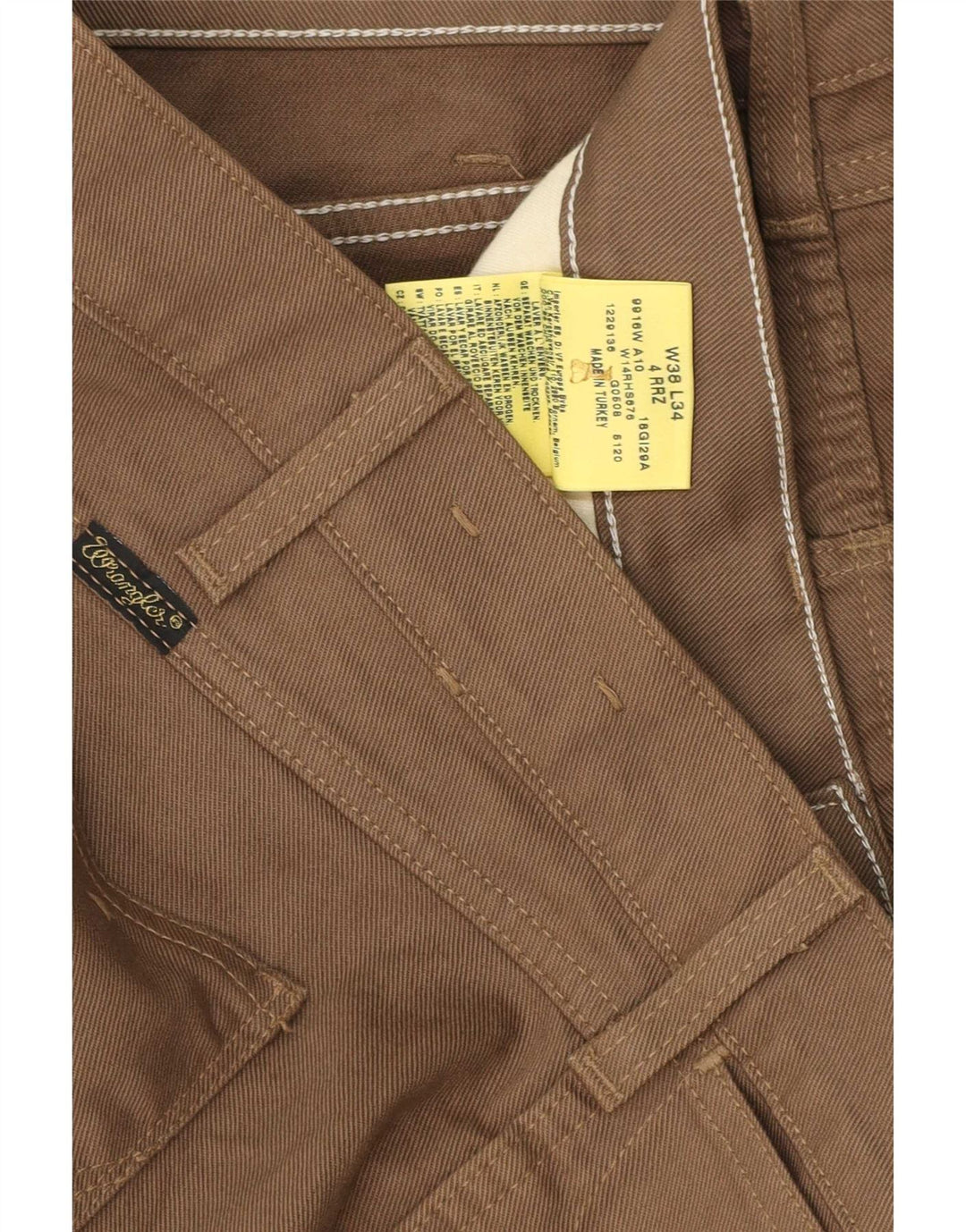 Wrangler Mens Bootcut Calça Casual W38 L31 Algodão Marrom