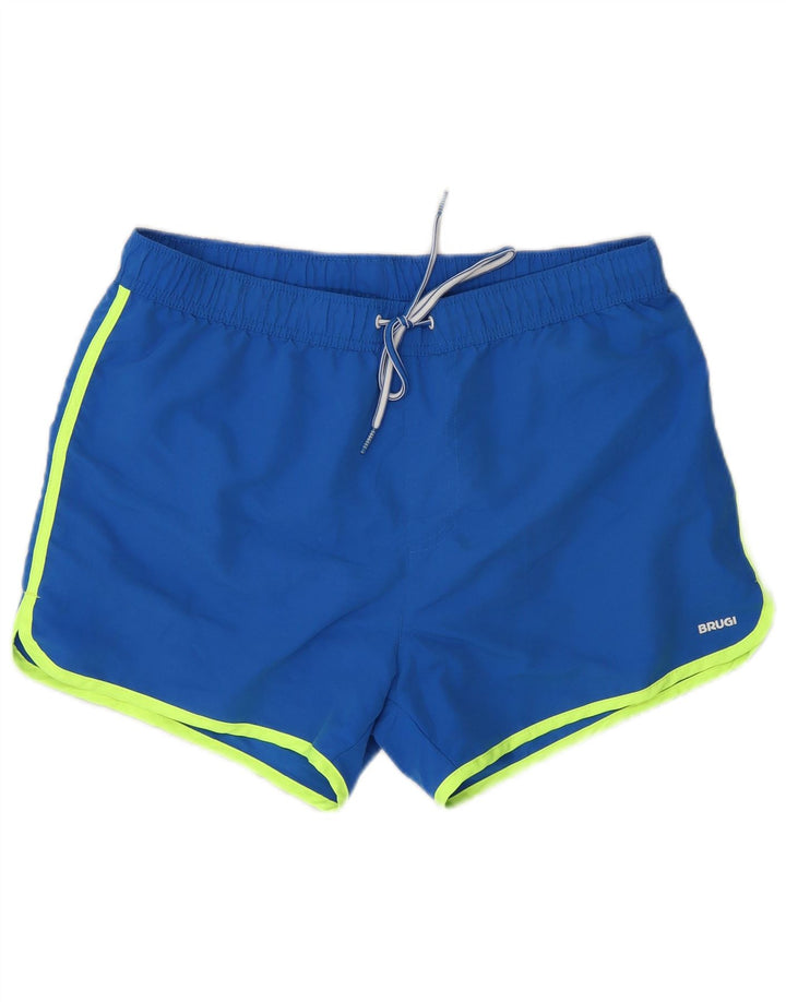 Shorts de natação masculino Brugi poliéster colorblock azul médio