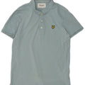 Camisa polo masculina Lyle & Scott de algodão azul médio