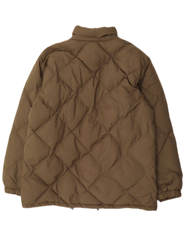 Jaqueta acolchoada masculina Conte of Florence UK 42 XL cáqui poliéster
