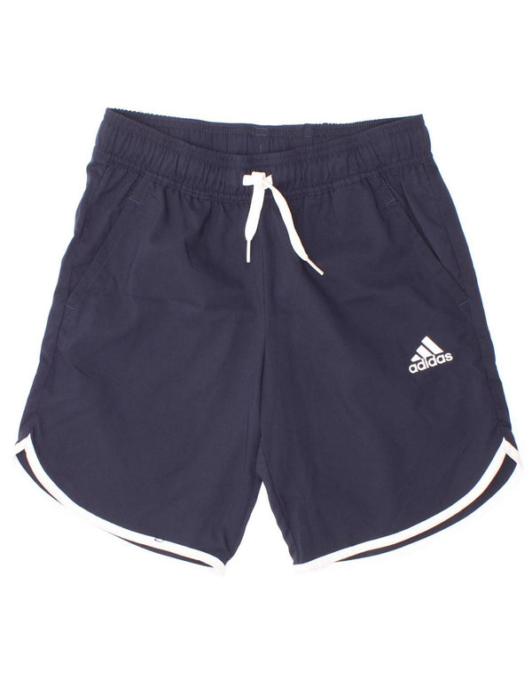 Shorts esportivos Adidas Aeroready para meninos 9-10 anos azul marinho poliéster