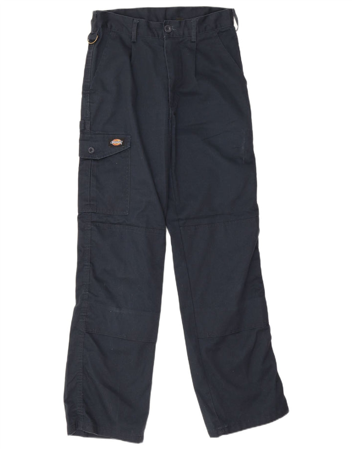 Calças cargo retas masculinas Dickies W28 L31 poliéster azul marinho