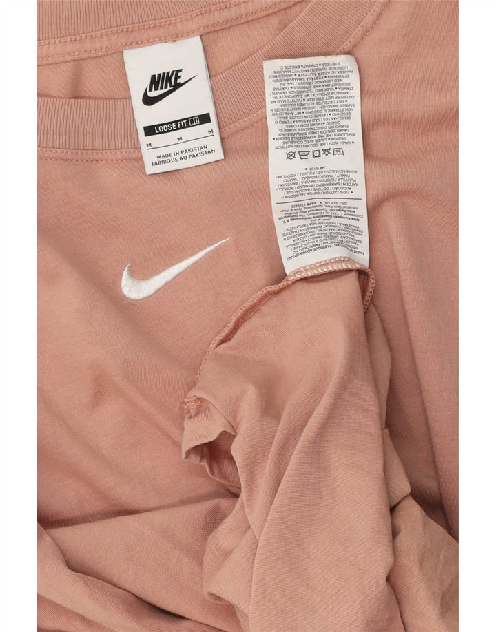 Camiseta masculina Nike Loose Fit Top Médio Algodão Rosa