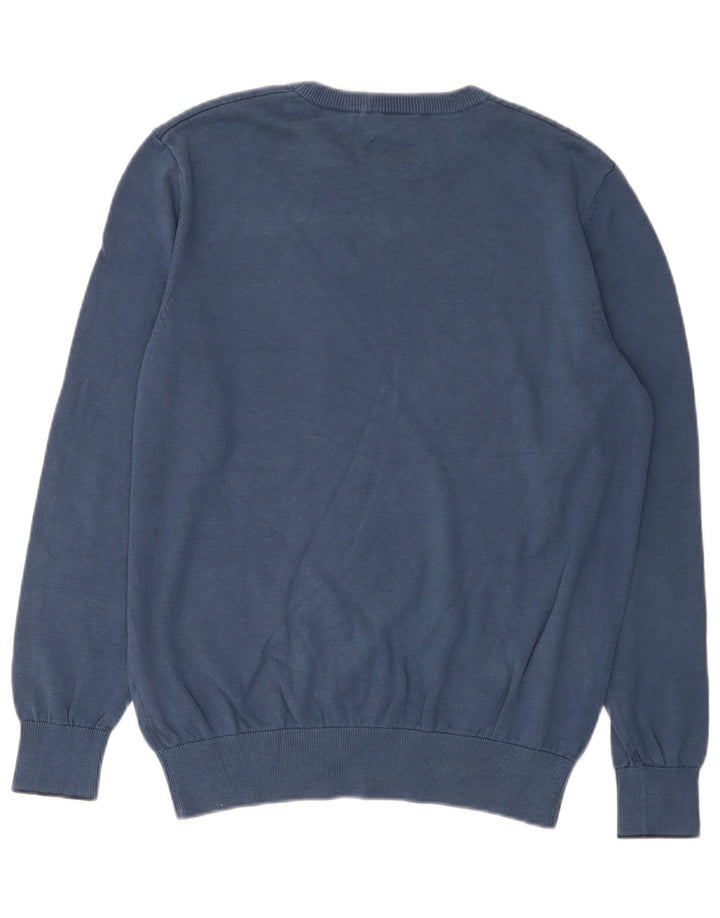 Suéter masculino Timberland com gola redonda e algodão azul médio
