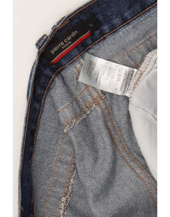 Pierre Cardin Mens Denim Shorts Grande W36 Azul Algodão