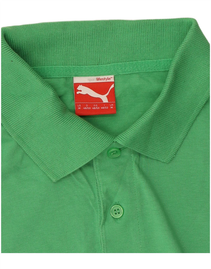 Camisa polo masculina PUMA verde médio