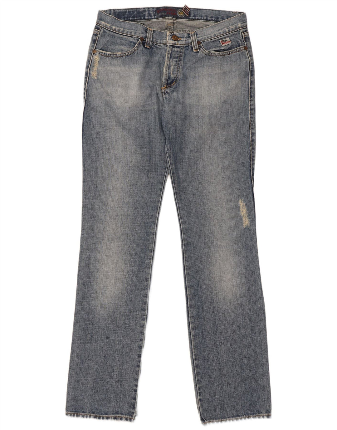 Calça jeans masculina Roy Rogers desgastada W31 L34 azul algodão