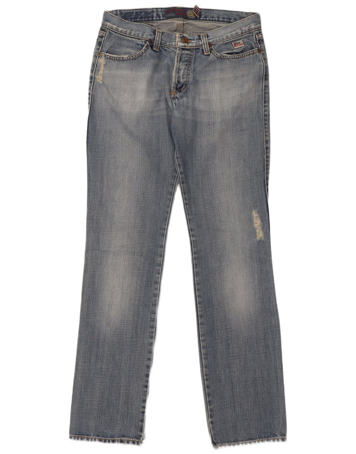 Calça jeans masculina Roy Rogers desgastada W31 L34 azul algodão