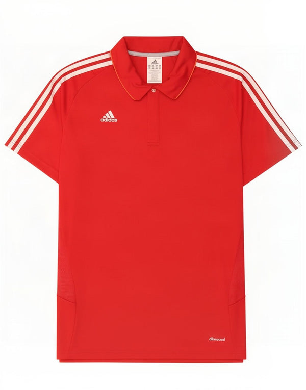 Adidas Mens Climacool Polo Shirt UK 48/50 XL Vermelho Poliéster