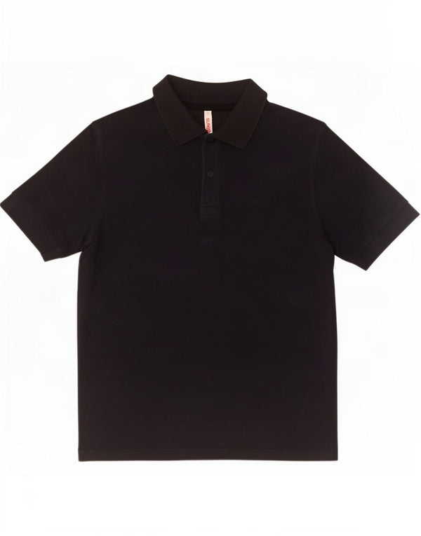 Camisa polo masculina Sun68 de algodão azul marinho médio