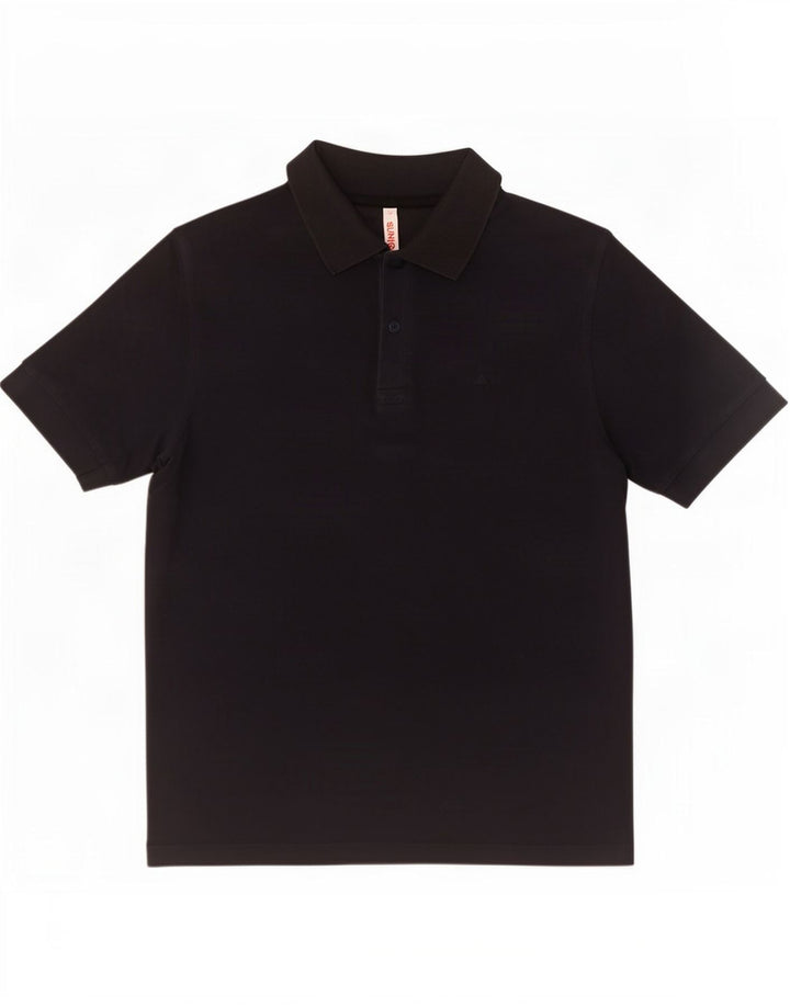 Camisa polo masculina Sun68 de algodão azul marinho médio