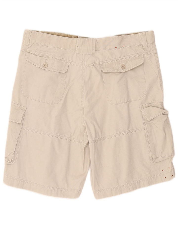 Izod Mens Cargo Shorts Grande W36 Algodão Bege