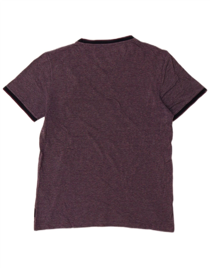 Camiseta masculina Ted Baker tamanho superior 3 algodão roxo médio
