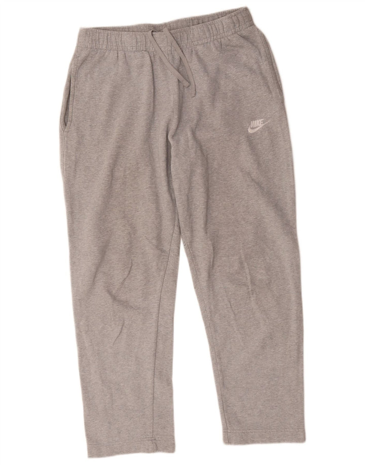 Calça de treino feminina Nike UK 14 cinza médio manchado de algodão