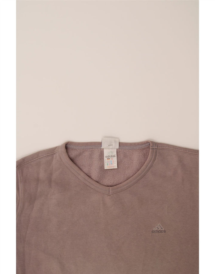 ADIDAS Womens Oversized Sweatshirt Jumper UK 18 XL Pink Cotton Vintage Adidas and Second-Hand Adidas from Messina Hembry 